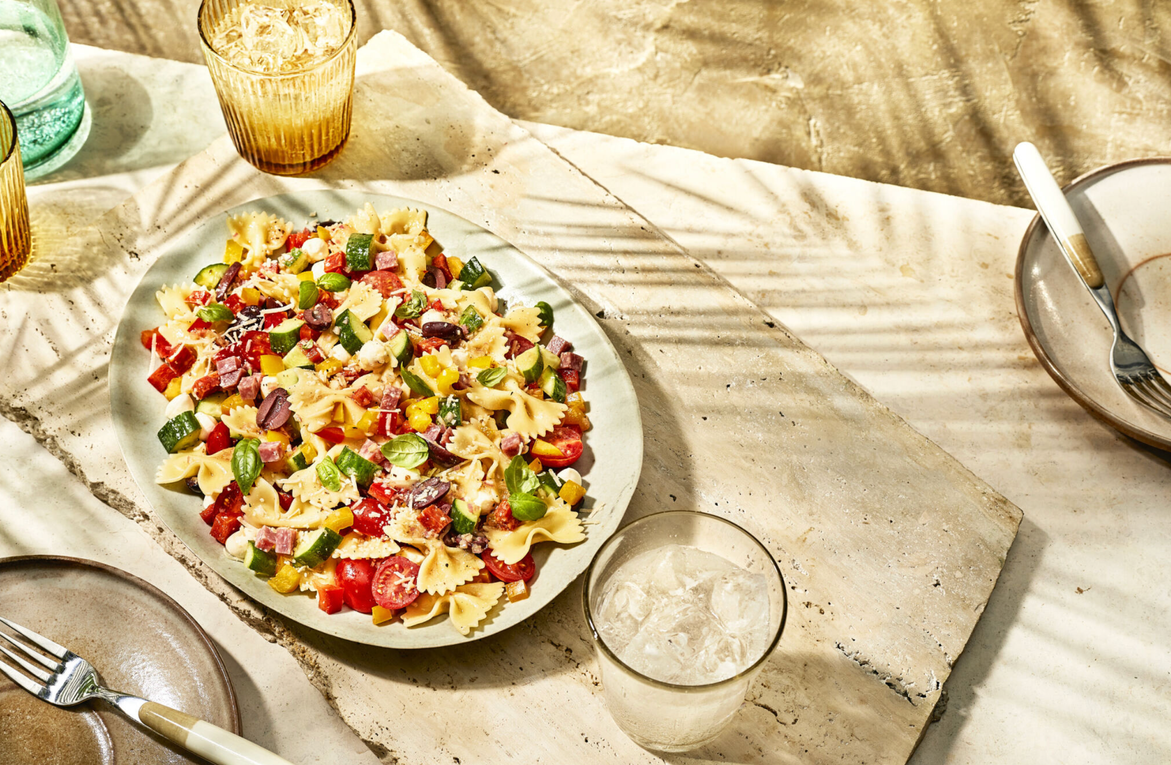 Colorful Pasta Salad
 &ndash; Sweet July