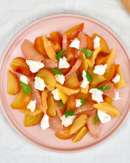 Burrata with Orange, Grapefruit and Golden Beets