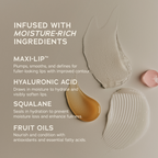 Lip Treatment ingredient panel with texture swatches.