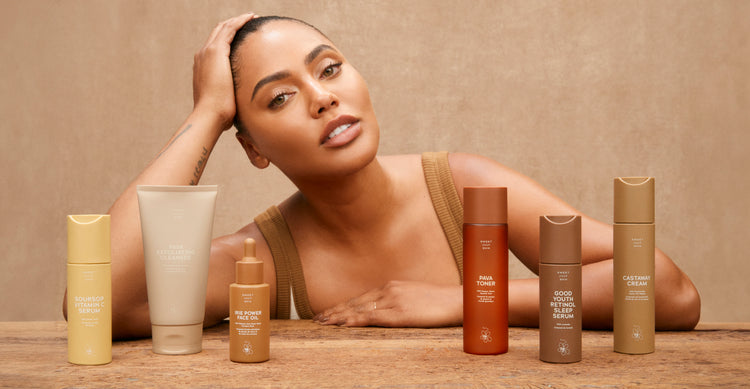Ayesha Curry's full product line featured in a wide banner image on Sweet July's website.