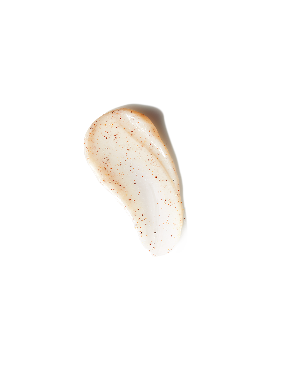 Beige cleansing scrub with brown granules.
