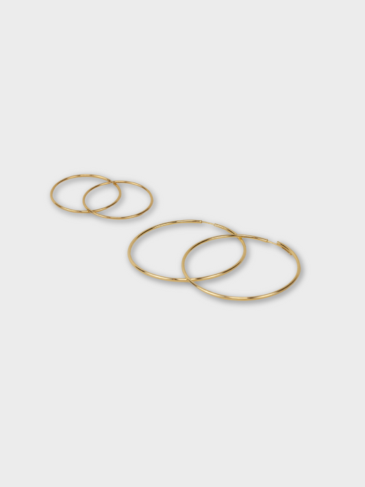 Sweet July 14k Gold Hoop Earrings