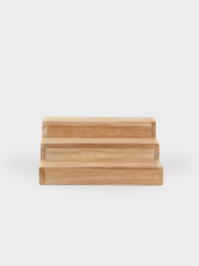 Wood Spice Rack & Glass Spice Jar Set