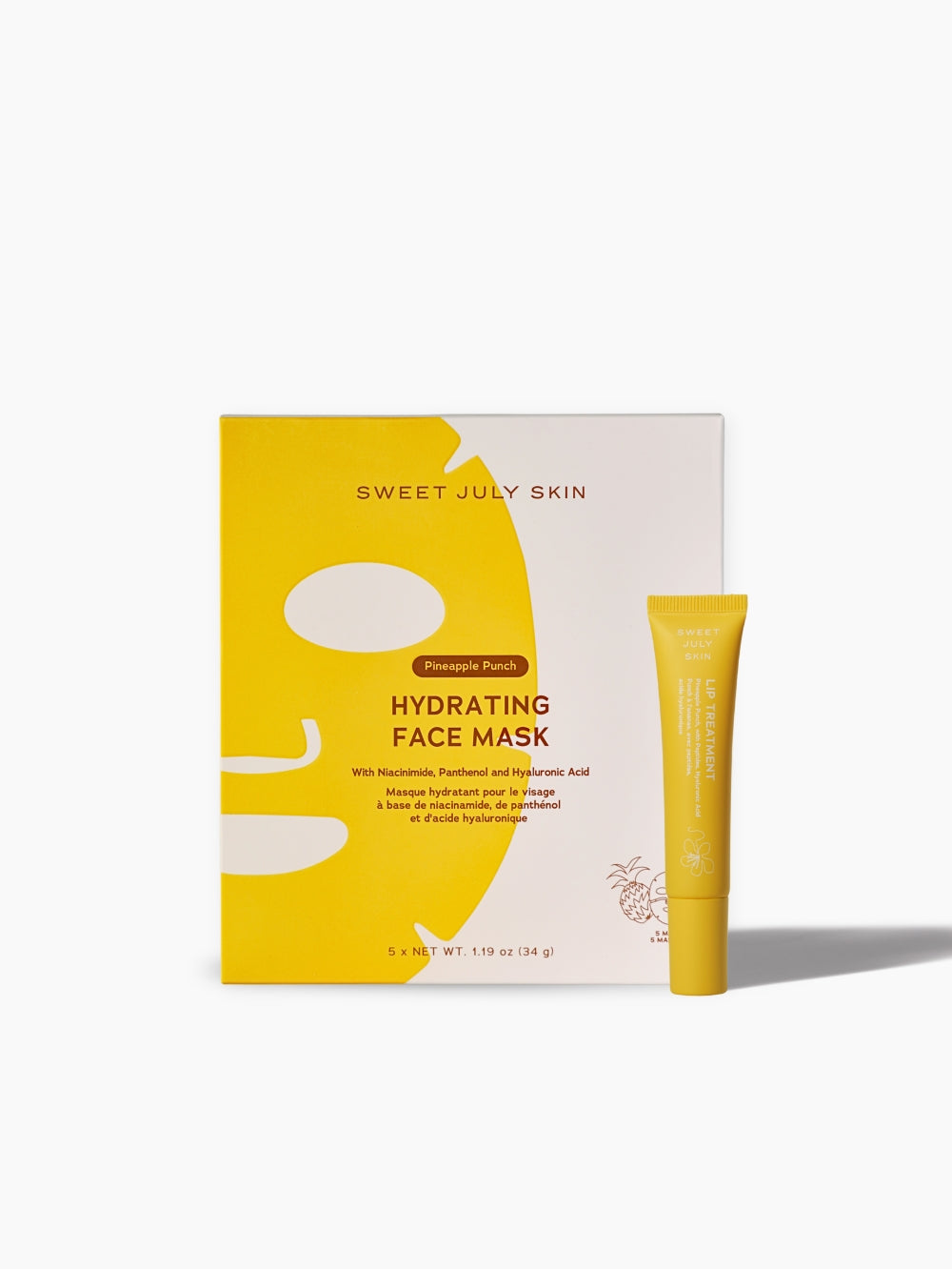 Pineapple Punch Hydrating Face Mask carton with Pineapple Punch Lip Treatment