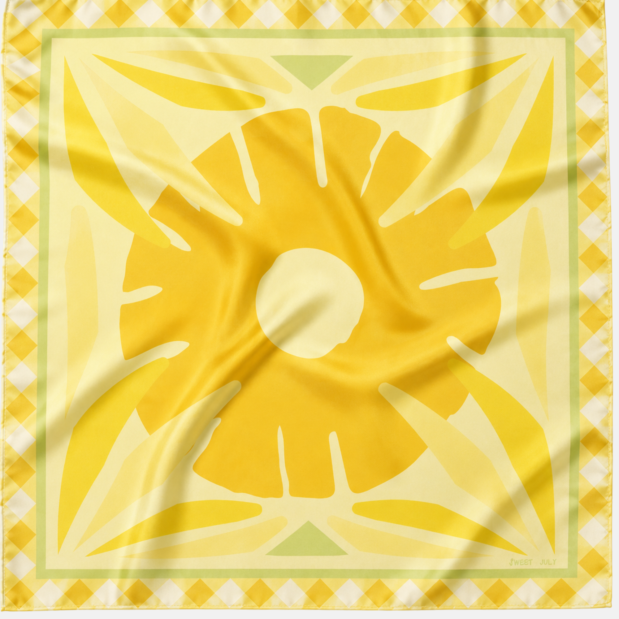 Pineapple Punch Summer Scarf lay flat 