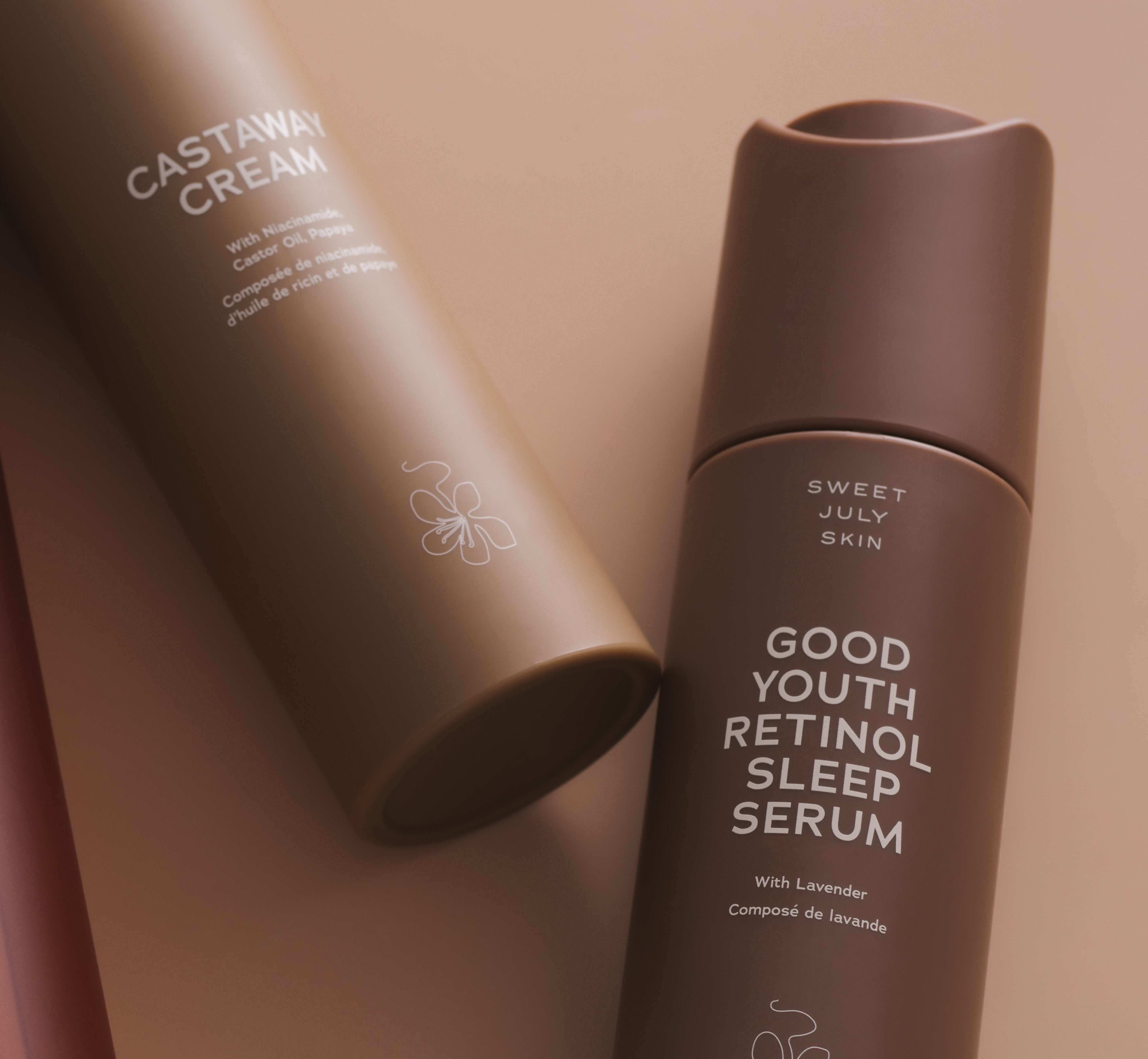 Castaway Cream and Good Youth Retinol Sleep Serum - Sweet July Skin's recommended PM routine