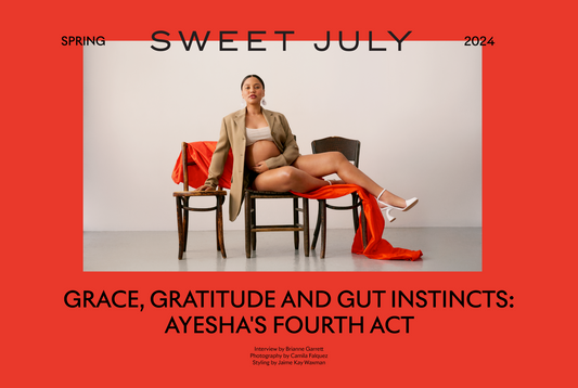 Sweet July the village issue spring 2024 banner